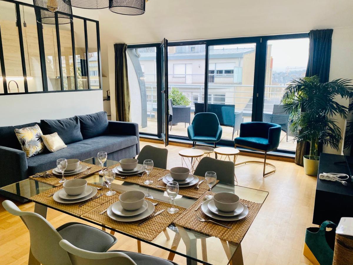 The Luxury Green Penthouse In City Center With Terrace And Free Parking Luxemburg Kültér fotó